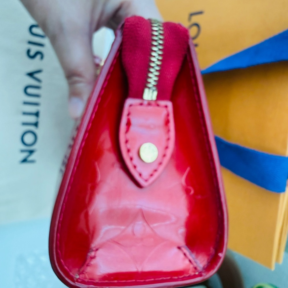 Louis Vuitton Trousse Cosmetic Pouch Pomme D'Amour Red Vernis M91487 Dustcover - Picture 8 of 16